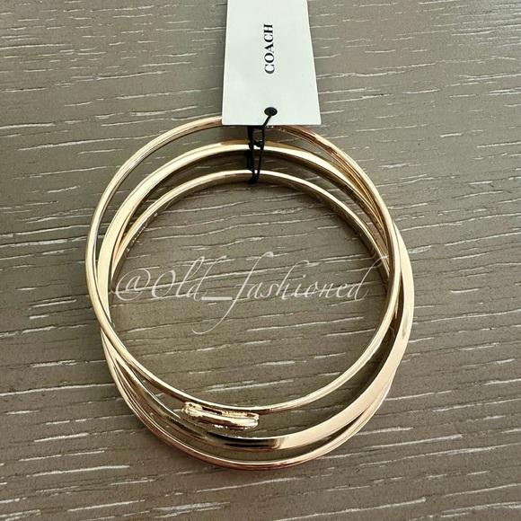 COACH Horse & Carriage Bangle Set of Three - Picture 6 of 8